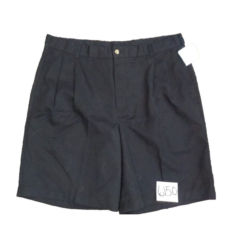 NWT Russell Athletics Men's Double Pleated Black Shorts Size 36 (36x9)